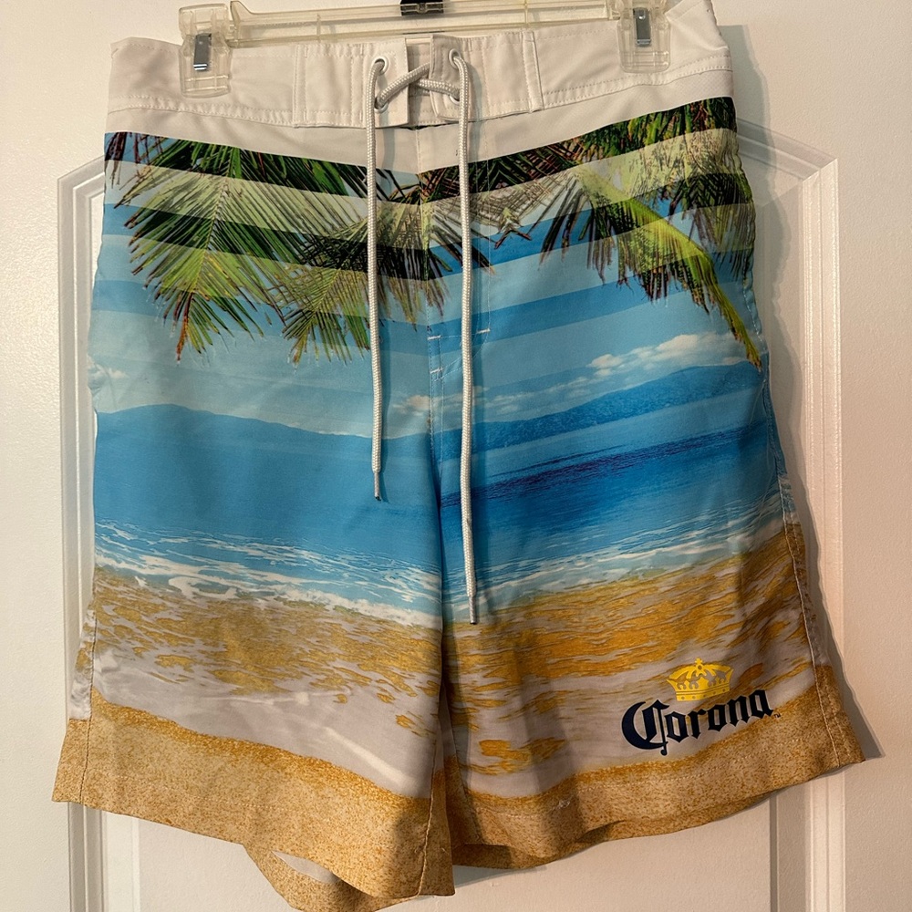 Corona Extra Beach Print Board Shorts Medium